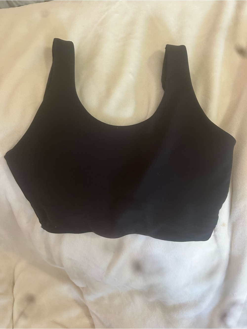 all in motion Black Scoop Neck Crop Tank